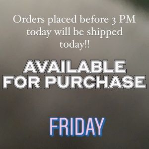 I will ship orders today!